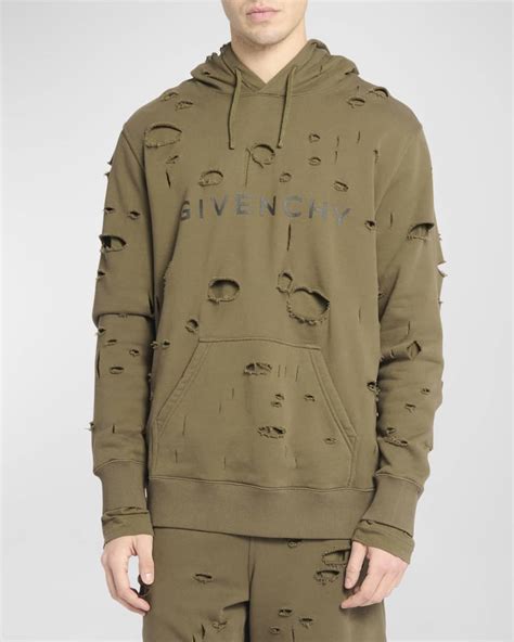 givenchy destroyed hoodie|givenchy men's destroyed hoodie.